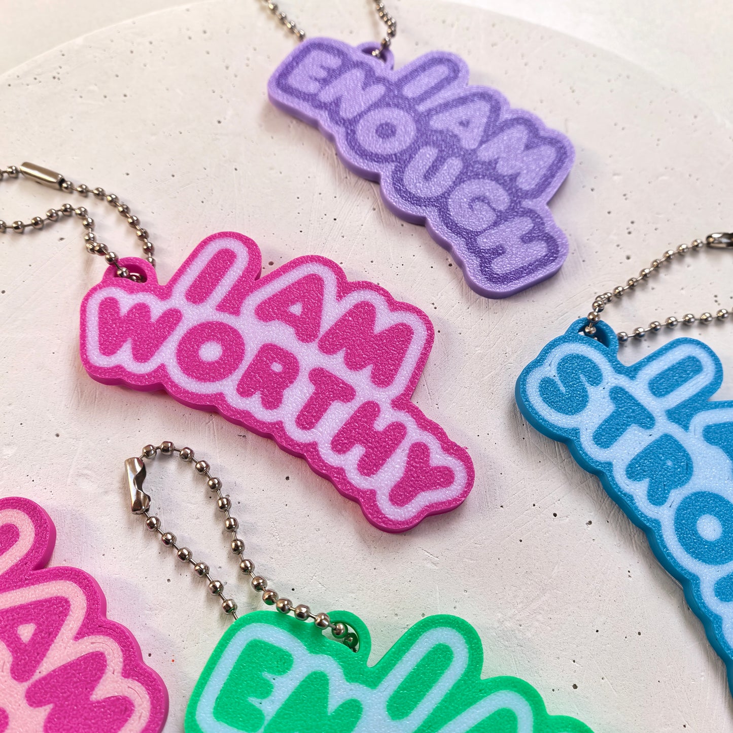 Affirmation Clicker Fidget & flat Keychain ‼️STL file only