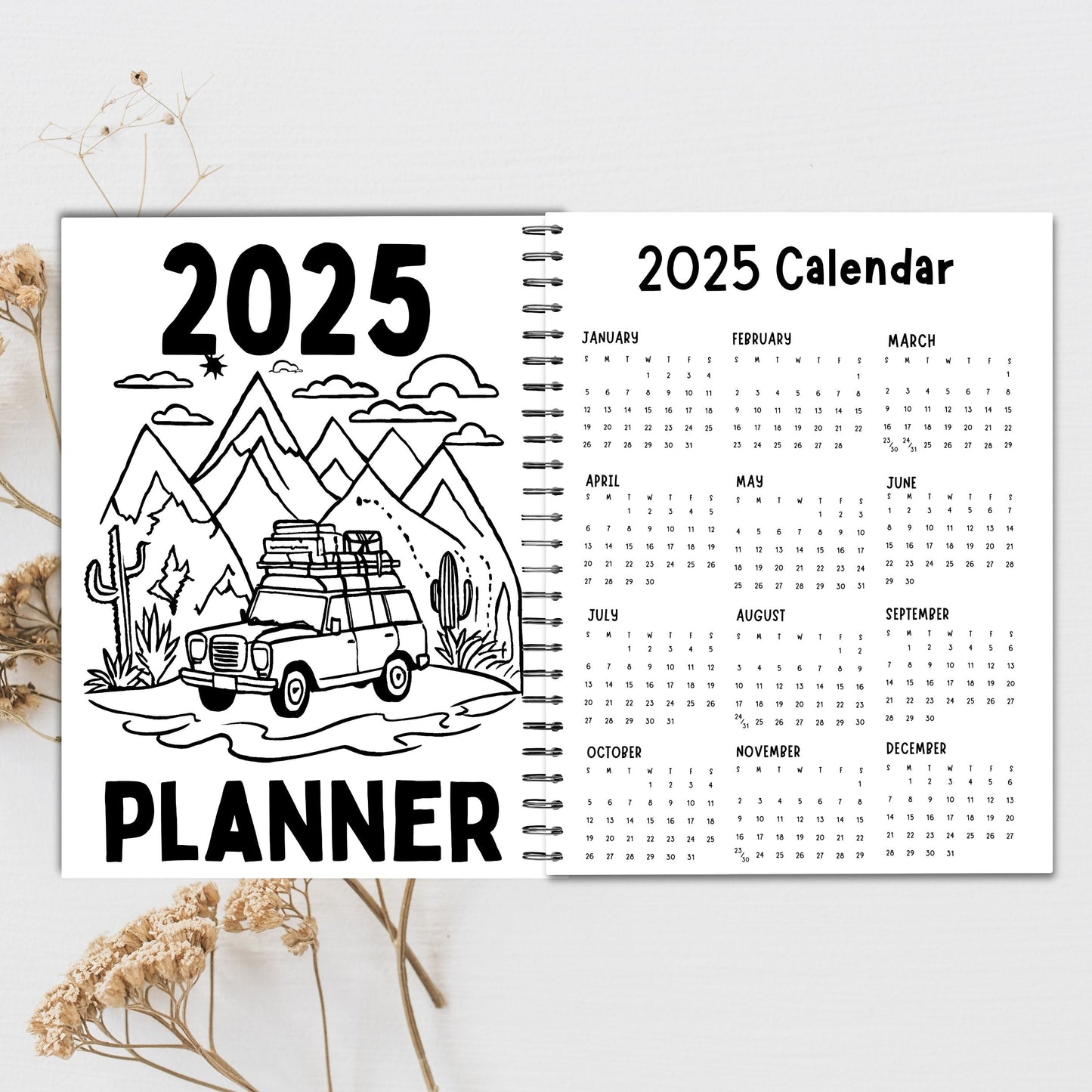 Cutesy & Adventure 2025 Planner