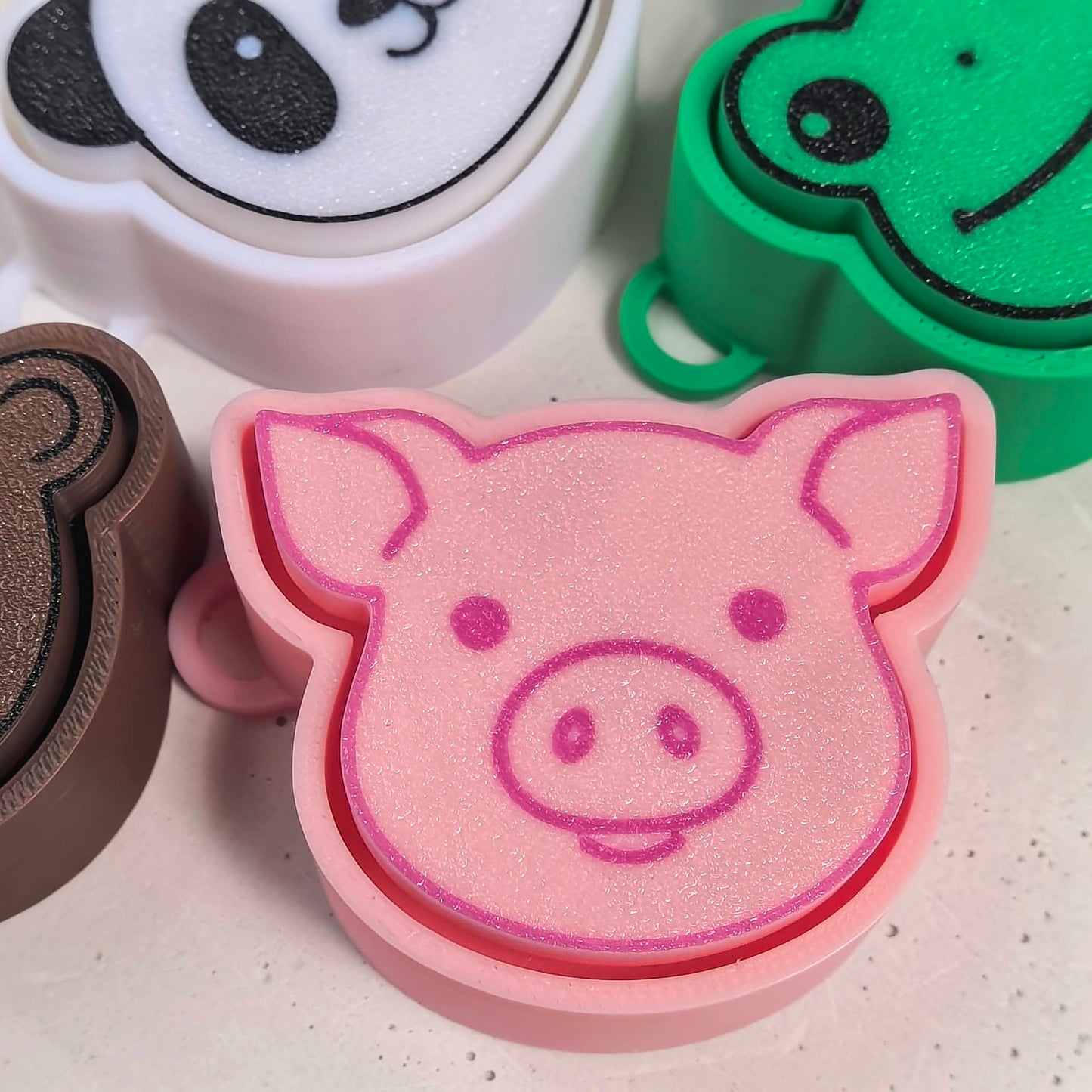 5 Animals Clicky STL FILE