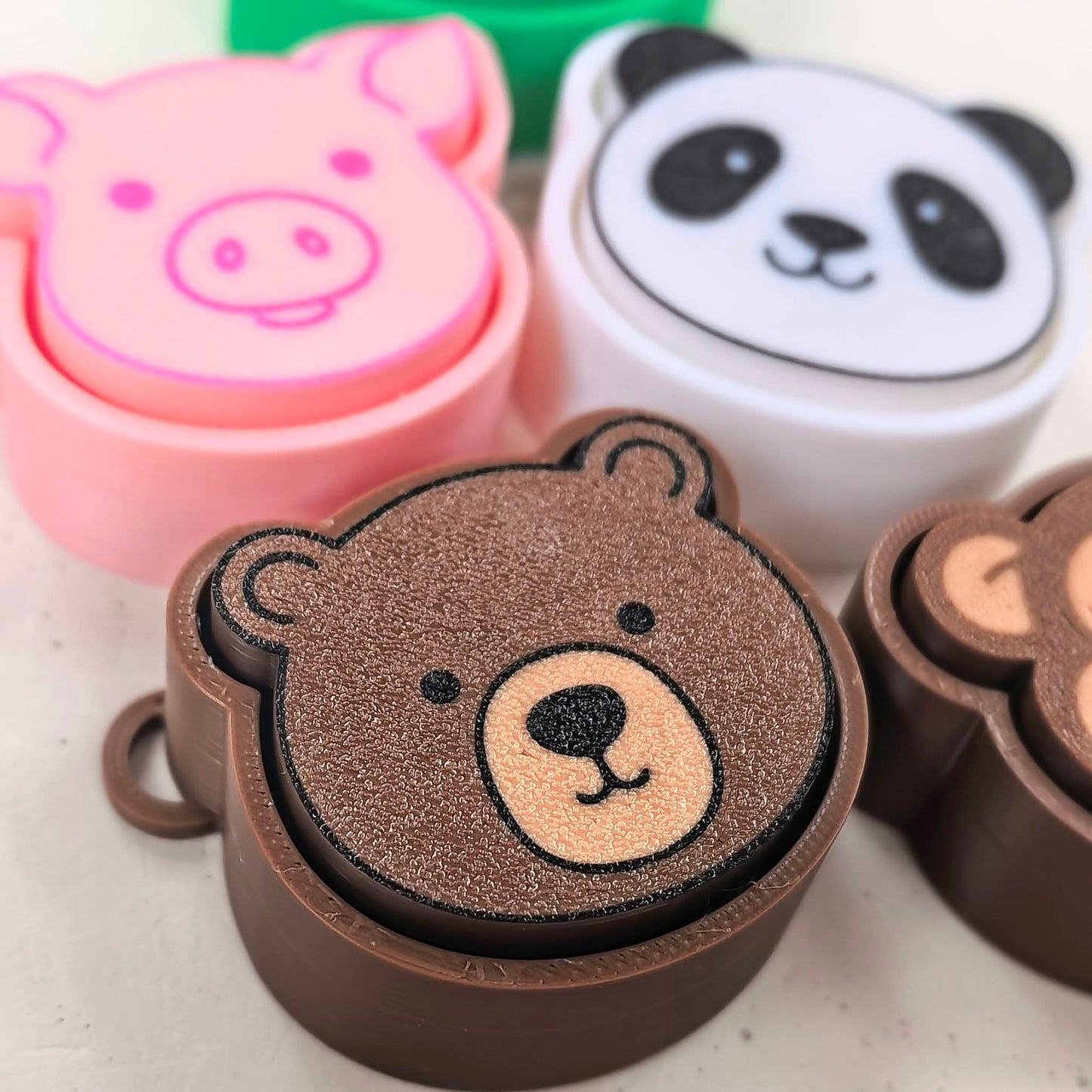5 Animals Clicky STL FILE