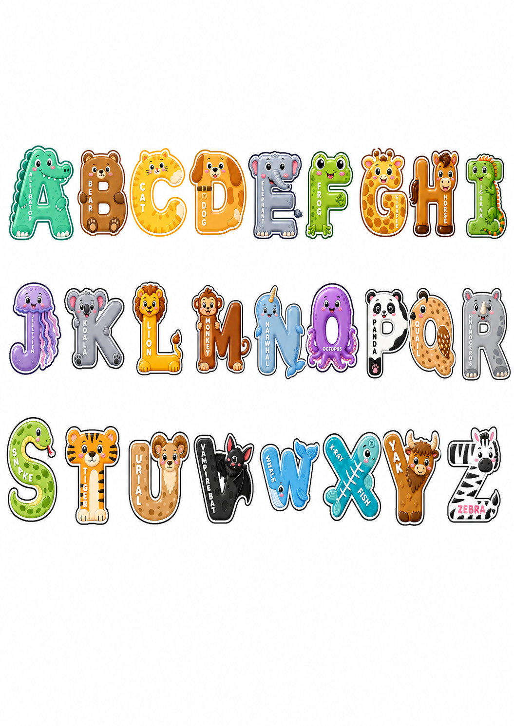 Animals Alphabet A-Z