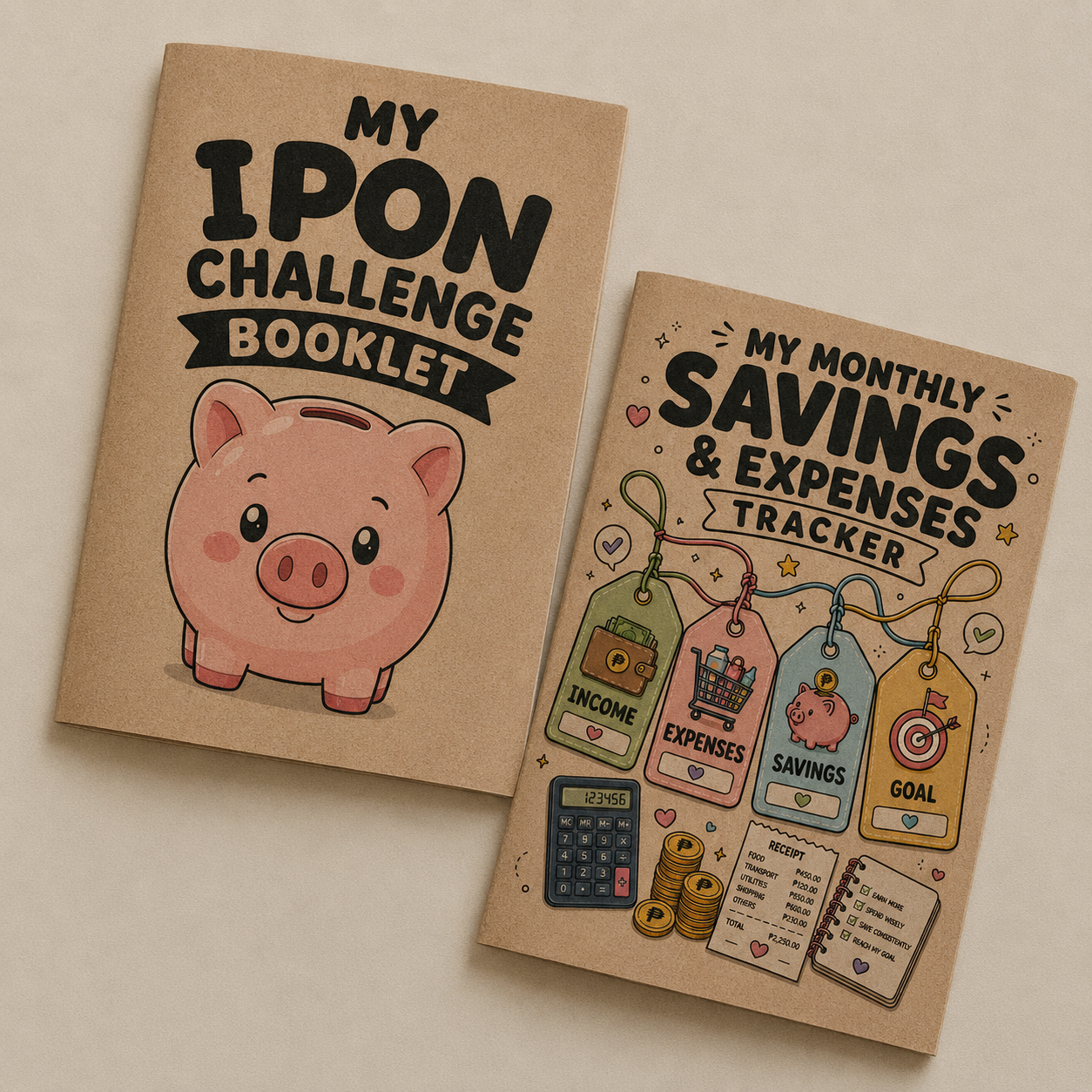 Bundle - Ipon Challenge / Savings & Expenses Tracker 2027