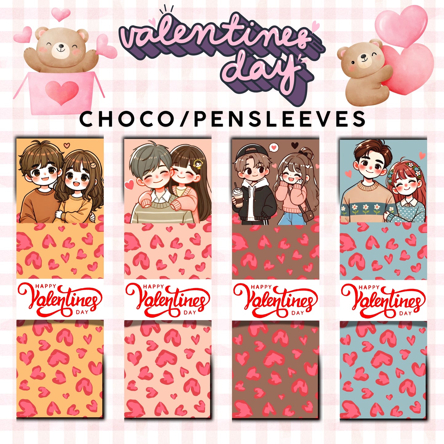 Valentines day - Pen/Choco Sleeves