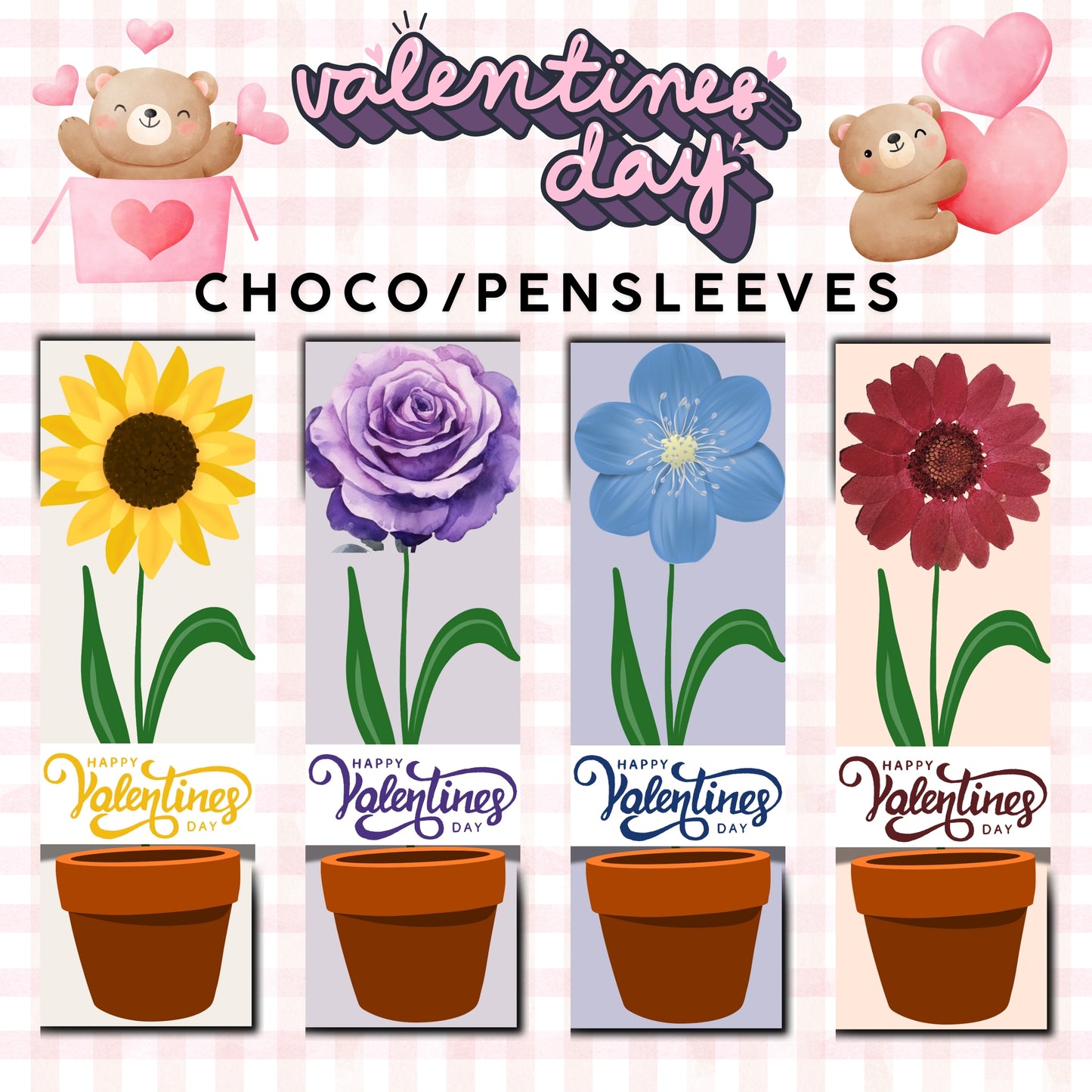 Valentines day - Pen/Choco Sleeves