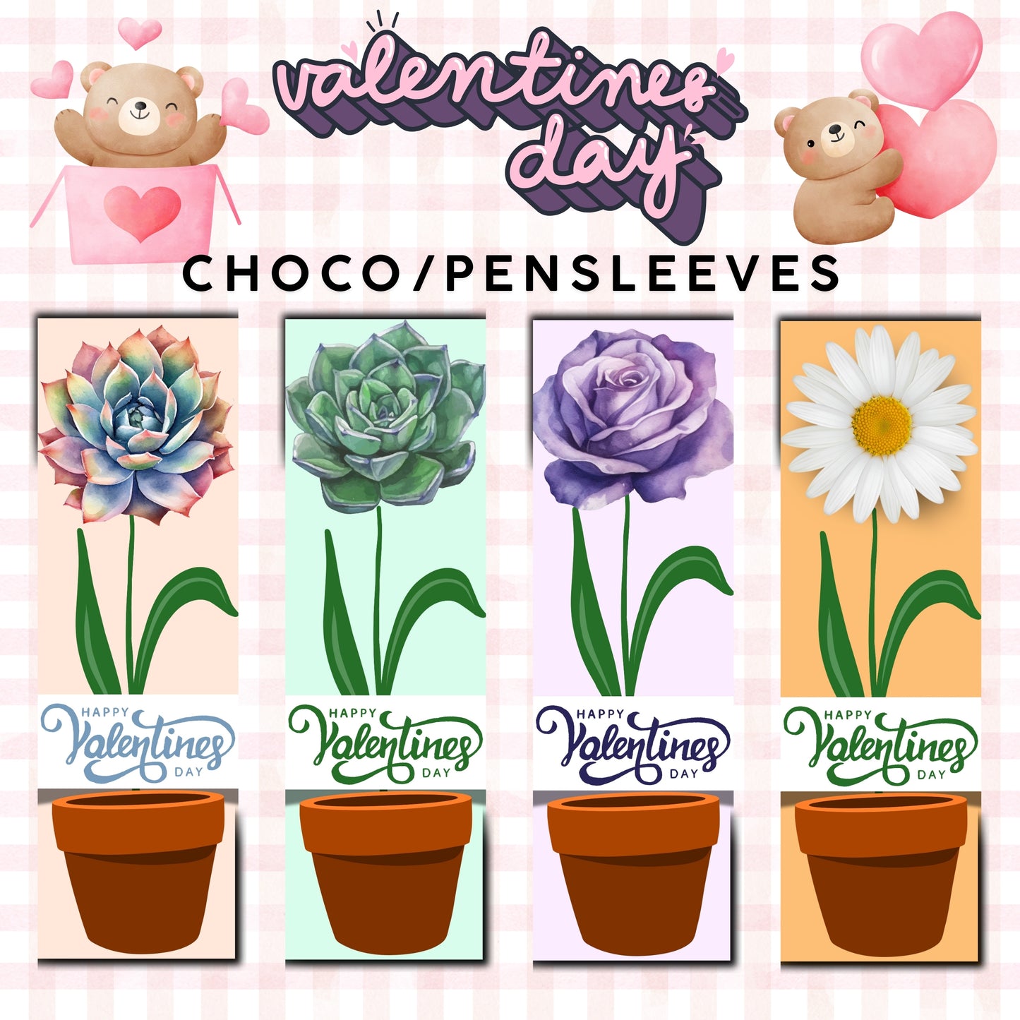 Valentines day - Pen/Choco Sleeves