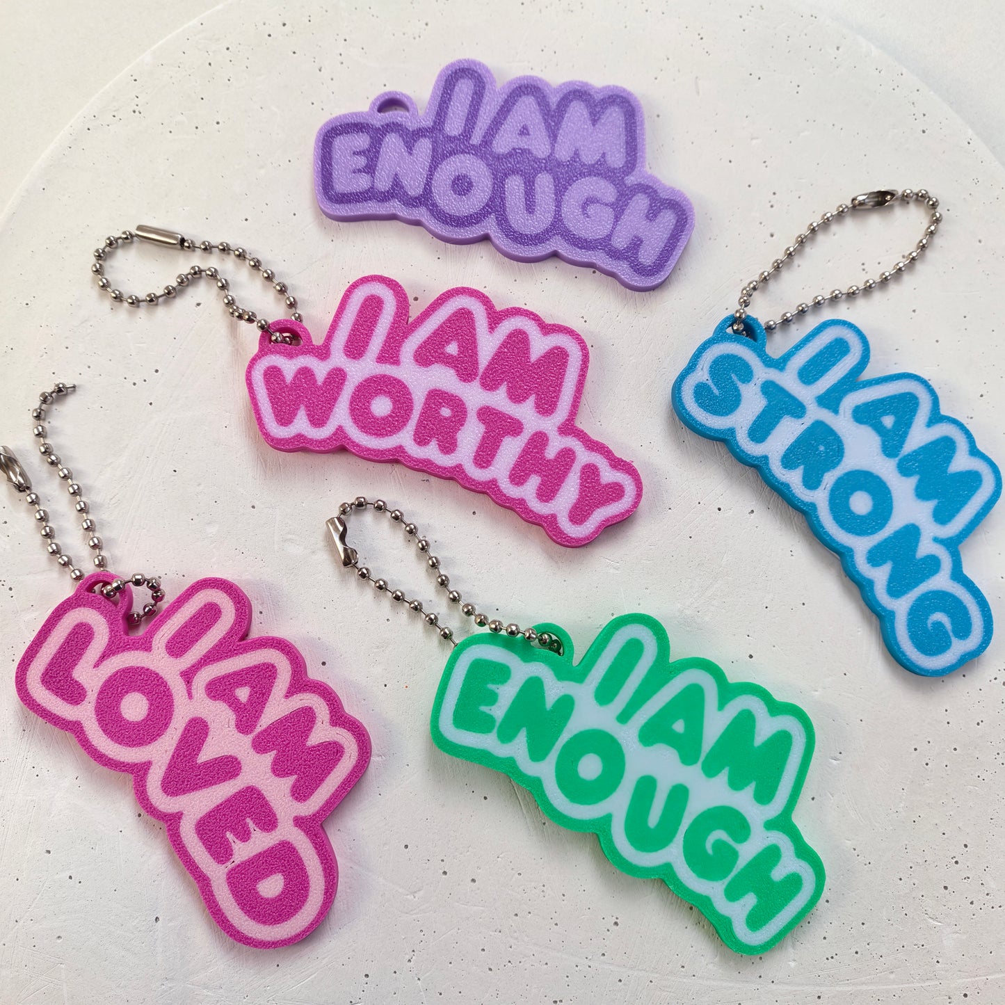 Affirmation Clicker Fidget & flat Keychain ‼️STL file only