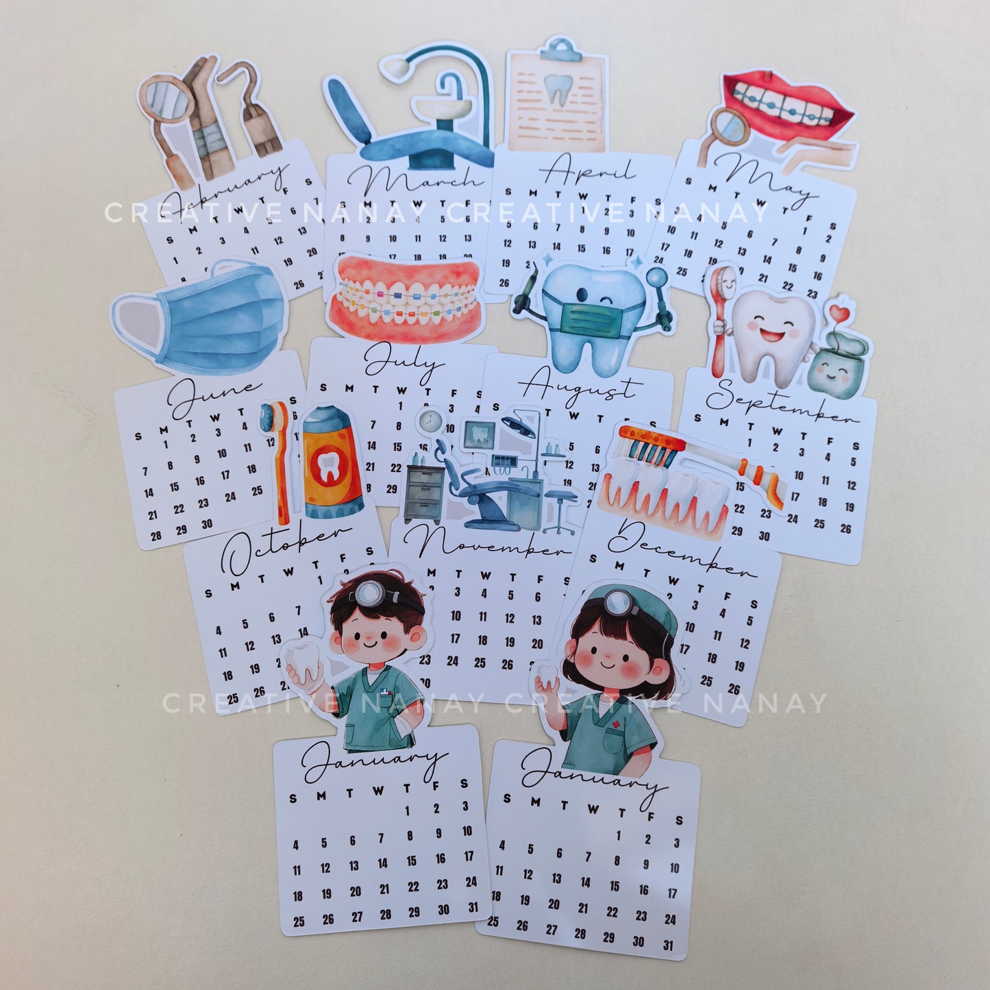 2026 Professions Mini Calendar