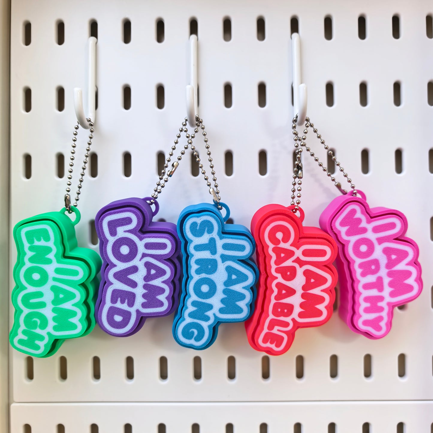 Affirmation Clicker Fidget & flat Keychain ‼️STL file only