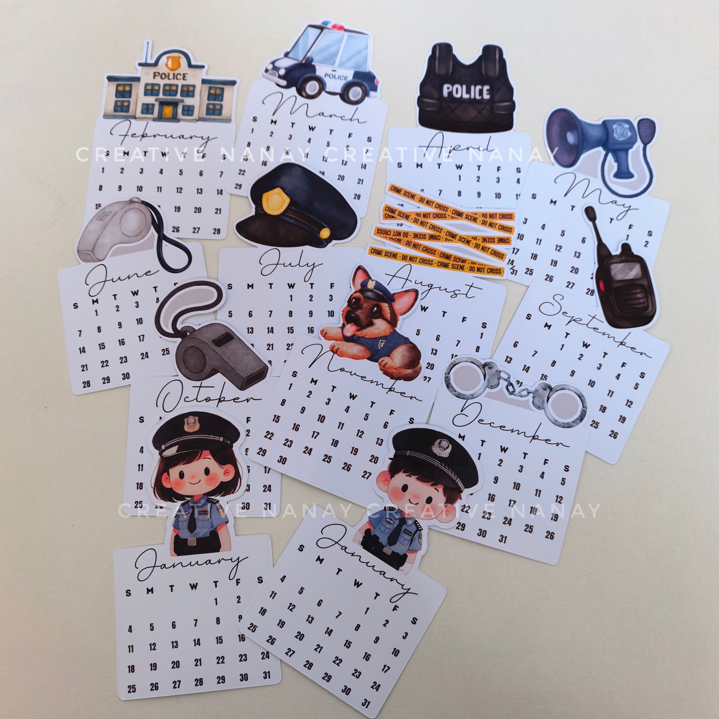 2026 Professions Mini Calendar