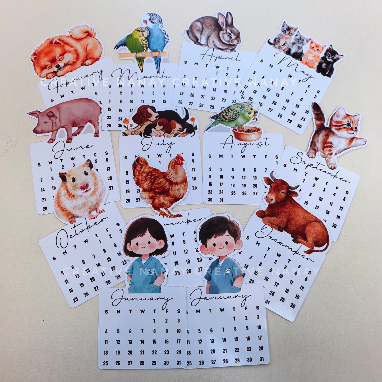 2026 Professions Mini Calendar