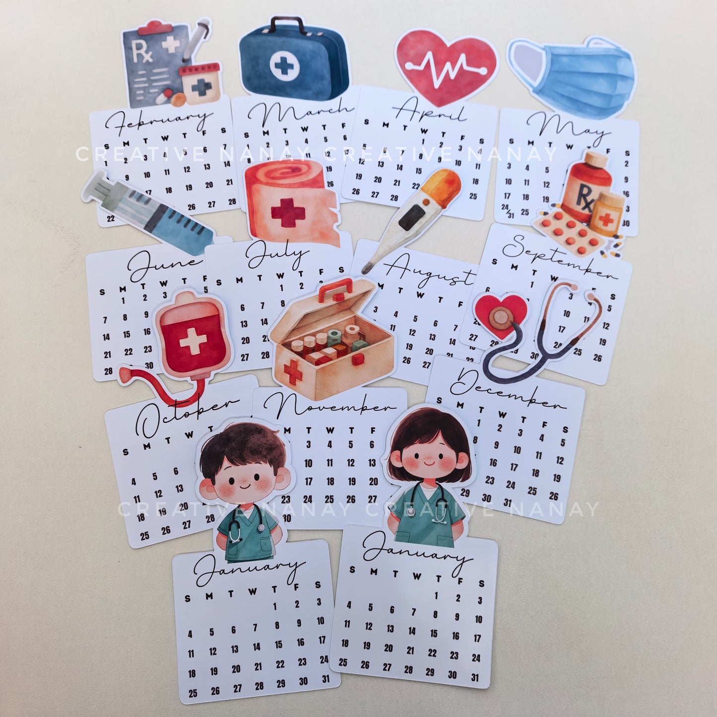 2026 Professions Mini Calendar